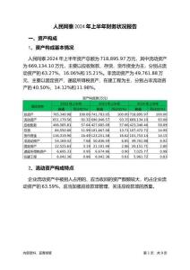 人民同泰2024年上半年財(cái)務(wù)狀況報(bào)告