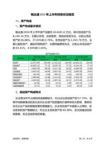 暢達通2024年上半年財務狀況報告