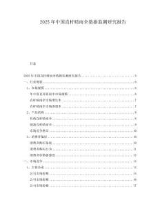 2025年中國直桿晴雨傘數據監測研究報告