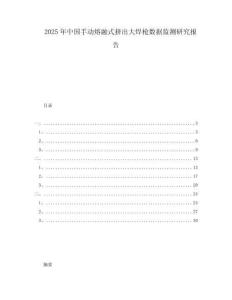 2025年中國(guó)手動(dòng)熔融式擠出大焊槍數(shù)據(jù)監(jiān)測(cè)研究報(bào)告