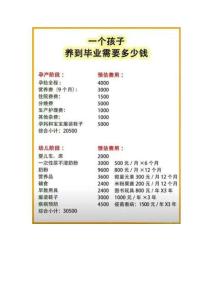 普通家庭養(yǎng)娃成本