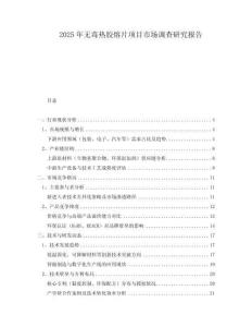 2025年無毒熱膠熔片項目市場調(diào)查研究報告