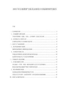 2025年長效滯留氣霧殺蟲劑項目市場調查研究報告