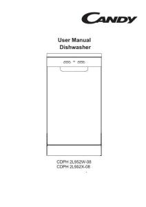 Candy卡迪CDPH 2L952W-08使用說明書