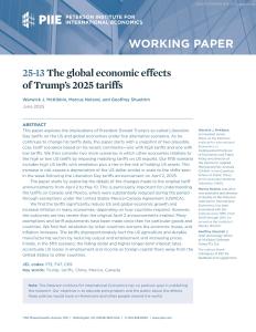 特朗普2025年關(guān)稅對(duì)全球經(jīng)濟(jì)的影響