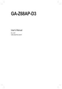 GIGABYTE技嘉GA-Z68AP-D3 使用手冊(cè)