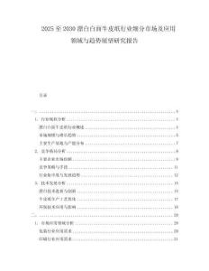 2025至2030漂白白面牛皮紙行業(yè)細(xì)分市場(chǎng)及應(yīng)用領(lǐng)域與趨勢(shì)展望研究報(bào)告