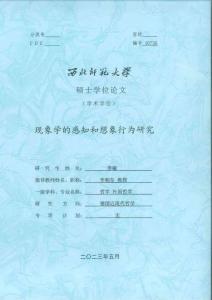 現象學的感知和想象行為研究