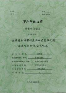 金屬有機(jī)框架衍生物雙功能催化劑及其可充電鋅-空氣電池