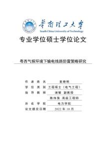 粵西氣候環(huán)境下輸電線路防雷策略研究