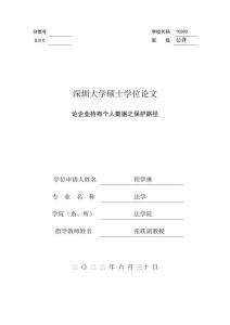 論企業持有個人數據之保護路徑