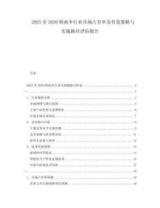 2025至2030晴雨傘行業(yè)市場占有率及有效策略與實施路徑評估報告