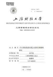 中日國際輪渡有限公司的營銷策略研究