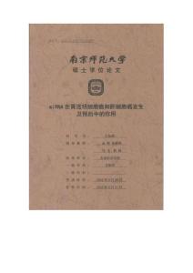 miRNA在腎透明細(xì)胞癌和肝細(xì)胞癌發(fā)生及預(yù)后中的作用