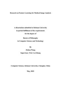 面向醫學圖像的特征學習方法研究