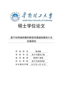 基于經顱磁刺激的新型雙通道線圈設計及仿真研究