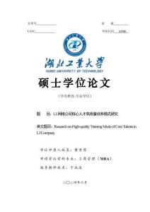 LJ網絡公司核心人才高質量培養模式研究