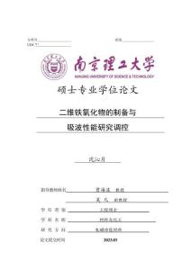 二维铁氧化物的制备与吸波性能研究调控