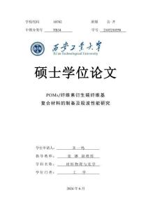POMs_纤维素衍生碳纤维基复合材料的制备及吸波性能研究