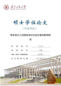 奇安信引入風(fēng)險(xiǎn)投資對企業(yè)價值的影響研究