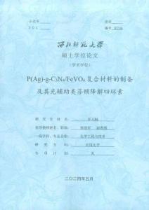 P(Ag)-g-C3N4_FeVO4復合材料的制備及其光輔助類芬頓降解四環素
