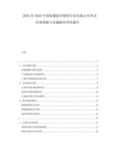 2025至2030中國硅橡膠冷縮管行業市場占有率及有效策略與實施路徑評估報告