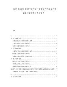 2025至2030中國三氯乙酰行業(yè)市場占有率及有效策略與實施路徑評估報告