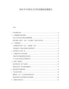 2025年中國電子打鈴表數據監測報告