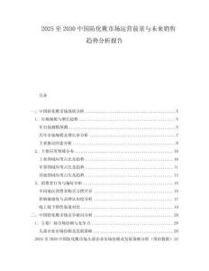 2025至2030中國防化靴市場運營前景與未來銷售趨勢分析報告