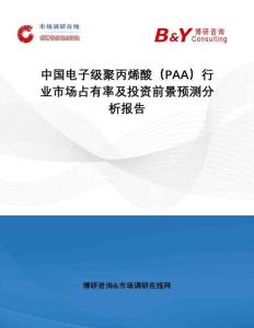 中國(guó)電子級(jí)聚丙烯酸（PAA）行業(yè)市場(chǎng)占有率及投資前景預(yù)測(cè)分析報(bào)告