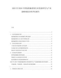 2025至2030中國氦檢漏系統(tǒng)行業(yè)發(fā)展研究與產(chǎn)業(yè)戰(zhàn)略規(guī)劃分析評估報告