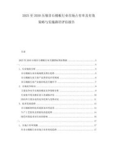 2025至2030壓縮非石棉板行業(yè)市場占有率及有效策略與實(shí)施路徑評估報(bào)告