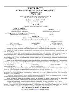 【SEC-2025行業(yè)研究報(bào)告】Form 10-K CULP INC