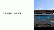 失信被執(zhí)行人培訓(xùn)課件