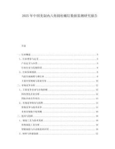2025年中國美制內六角圓柱螺釘數據監測研究報告