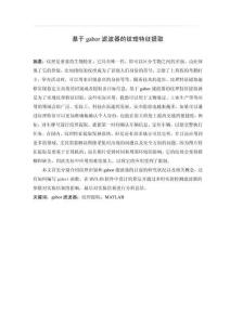 基于gabor濾波器的紋理特征提取