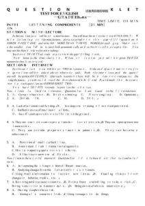 英語專業八級真題