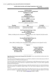 【SEC-2025行業研究報告】Form S-1 A BRB Foods Inc.