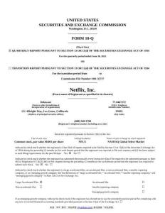 【SEC-2025行業(yè)研究報(bào)告】Form 10-Q NETFLIX INC