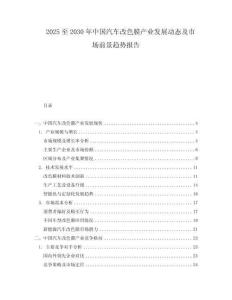 2025至2030年中國汽車改色膜產業(yè)發(fā)展動態(tài)及市場前景趨勢報告
