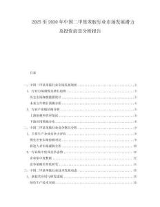 2025至2030年中國二甲基苯胺行業市場發展潛力及投資前景分析報告