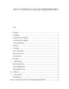 2025年中國(guó)高性價(jià)比光譜光度計(jì)數(shù)據(jù)監(jiān)測(cè)研究報(bào)告