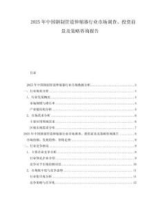 2025年中國鋼制管道伸縮器行業市場調查、投資前景及策略咨詢報告