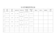 公司車輛使用登記表1