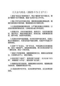 天天金句精選（2025年5月17日）