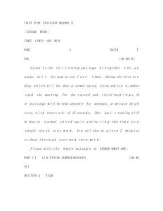 英語專四真題版