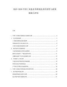 2025-2030中國工業廢水零排放技術經濟性與政策強制力評估