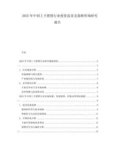 2025年中國上下擺臂行業(yè)投資前景及策略咨詢研究報告