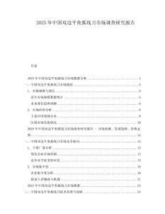 2025年中國雙邊平角弧線刀市場調(diào)查研究報告