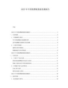 2025年中國銑槽板數據監測報告
